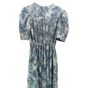 Vintage Mennonite Dress 42"B Elastic Waist Homestead Old Colony Pleated Amish